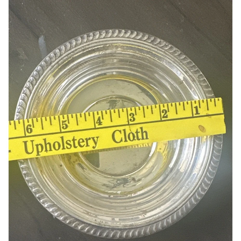 Vintage F.B Rogers International Silver Co Silverplate Bowl Rope Edge 6  1/2